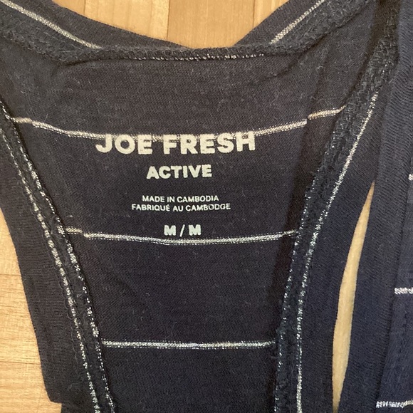 Joe Fresh tshirt and tank top navy silver stripe - Picture 7 of 9